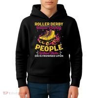Roller Derby Because Punching People Without Skates Inline Kids Hoodie thumb 4
