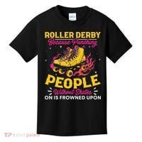 Roller Derby Because Punching People Without Skates Inline Kids T-Shirt thumb 0