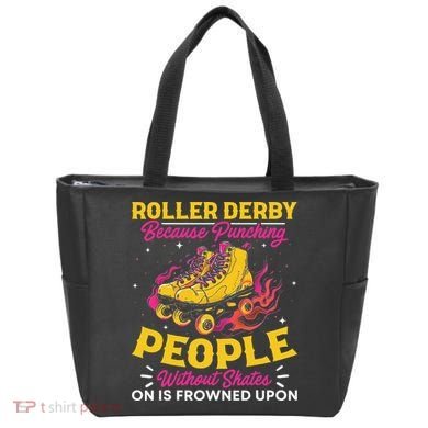 Roller Derby Because Punching People Without Skates Inline Tote Bag