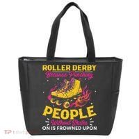 Roller Derby Because Punching People Without Skates Inline Tote Bag thumb 0