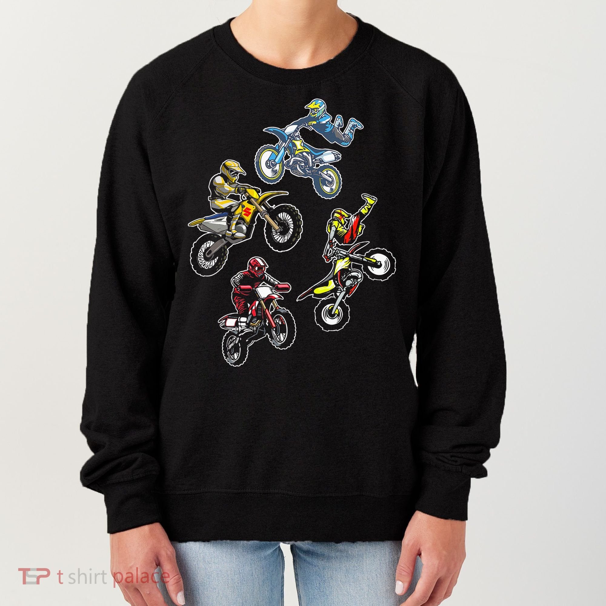 Retro Dirt Bike Motocross Women's Sweatshirt