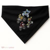 Retro Dirt Bike Motocross USA-Made Doggie Bandana thumb 0