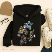 Retro Dirt Bike Motocross Hoodie thumb 4