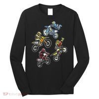 Retro Dirt Bike Motocross Long Sleeve Shirt thumb 0