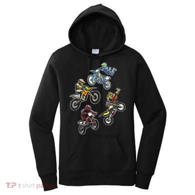 Retro Dirt Bike Motocross Women's Hoodie