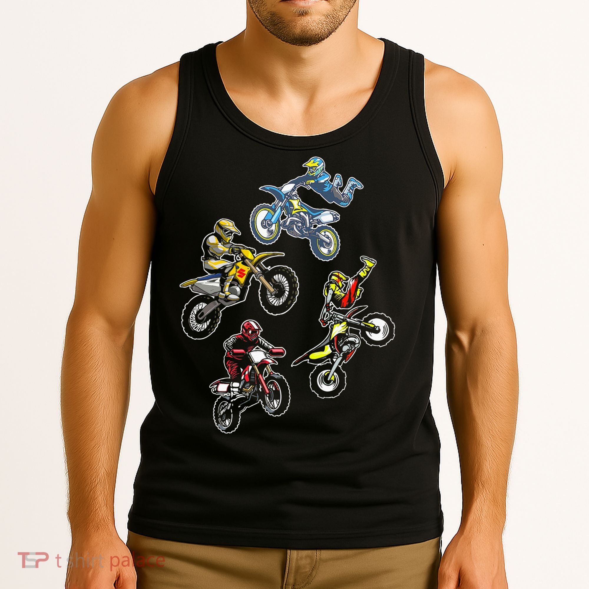 Retro Dirt Bike Motocross Tank Top