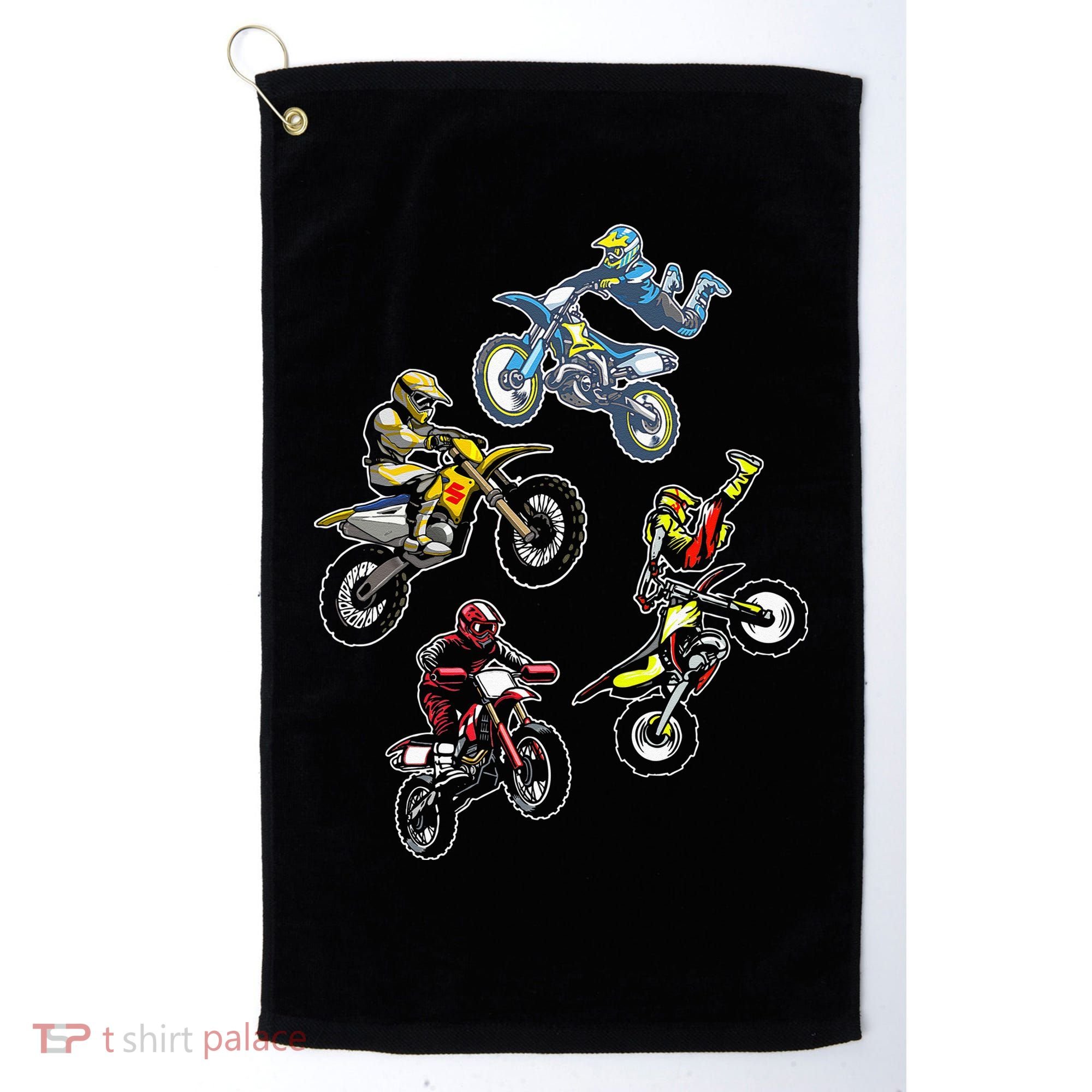 Retro Dirt Bike Motocross Golf Towel