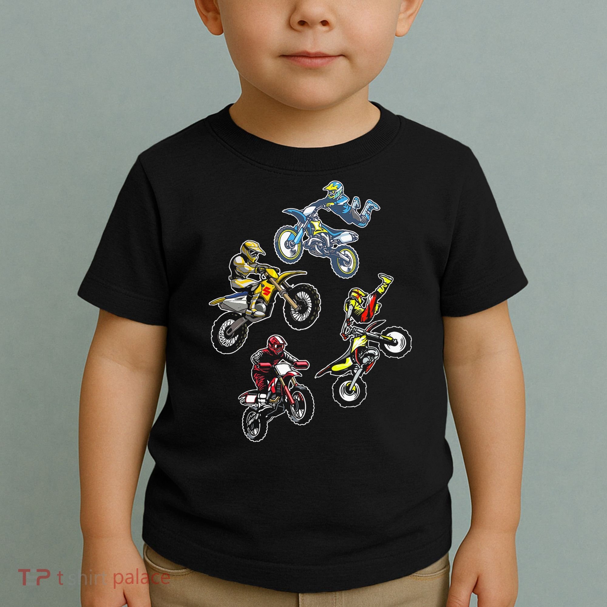 Retro Dirt Bike Motocross Toddler T-Shirt