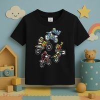 Retro Dirt Bike Motocross Toddler T-Shirt thumb 3