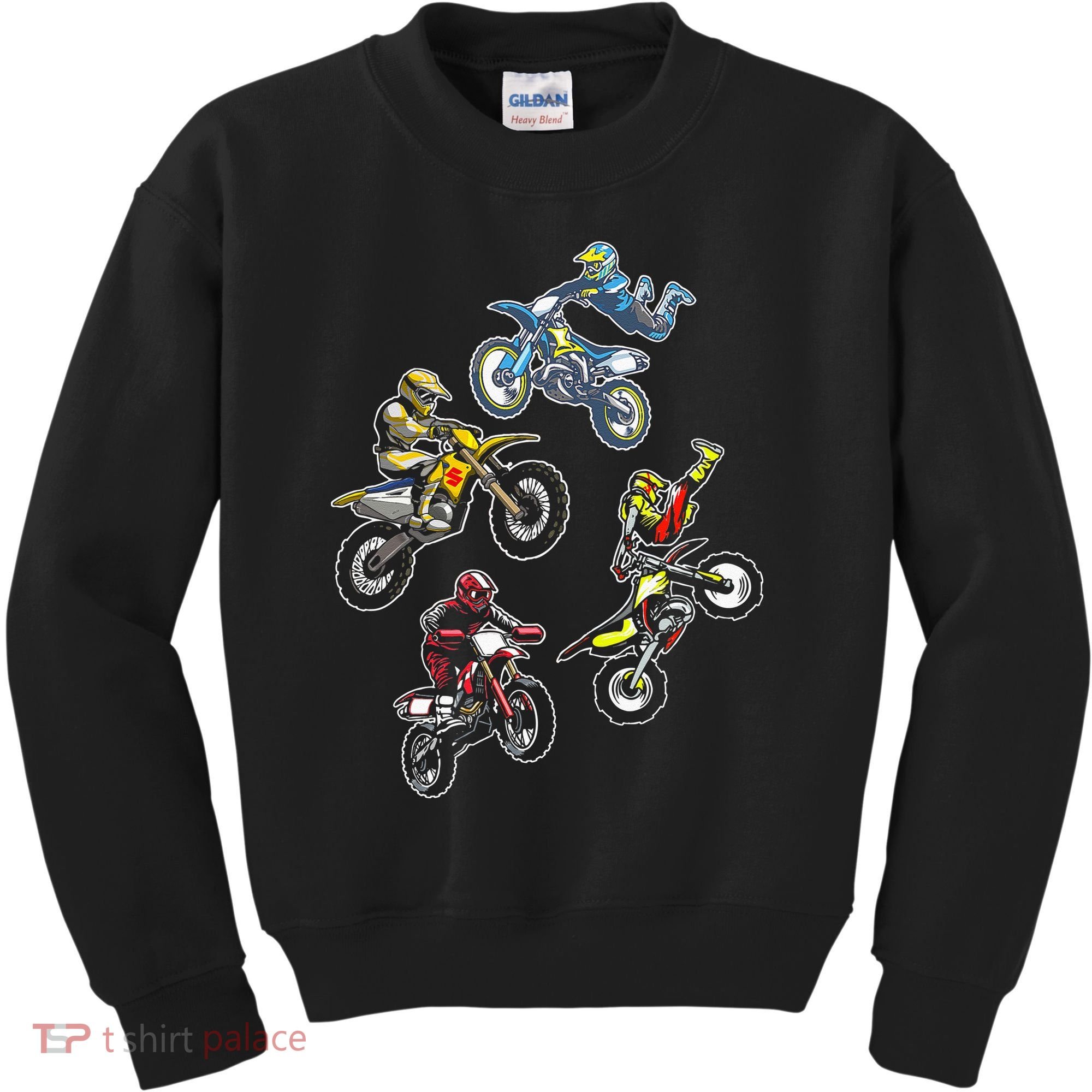 Retro Dirt Bike Motocross Kids Sweatshirt