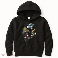 Retro Dirt Bike Motocross Kids Hoodie thumb 0