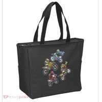 Retro Dirt Bike Motocross Tote Bag thumb 2