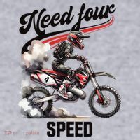 Retro Dirt Bike 4th Birthday Need Four Speed Women's Sweatshirt thumb 2