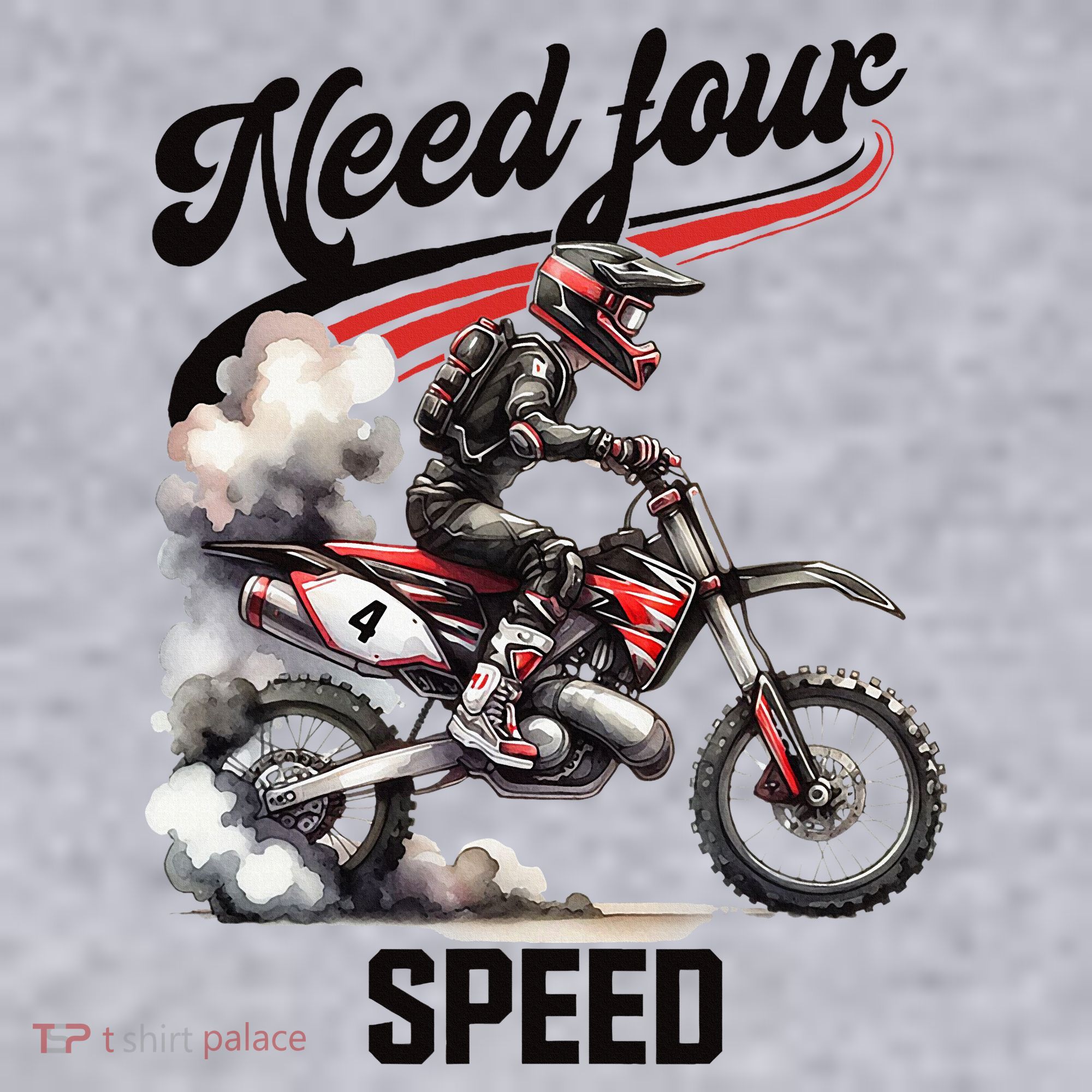 Retro Dirt Bike 4th Birthday Need Four Speed Women's Sweatshirt