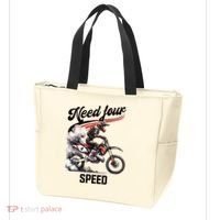 Retro Dirt Bike 4th Birthday Need Four Speed Tote Bag thumb 3