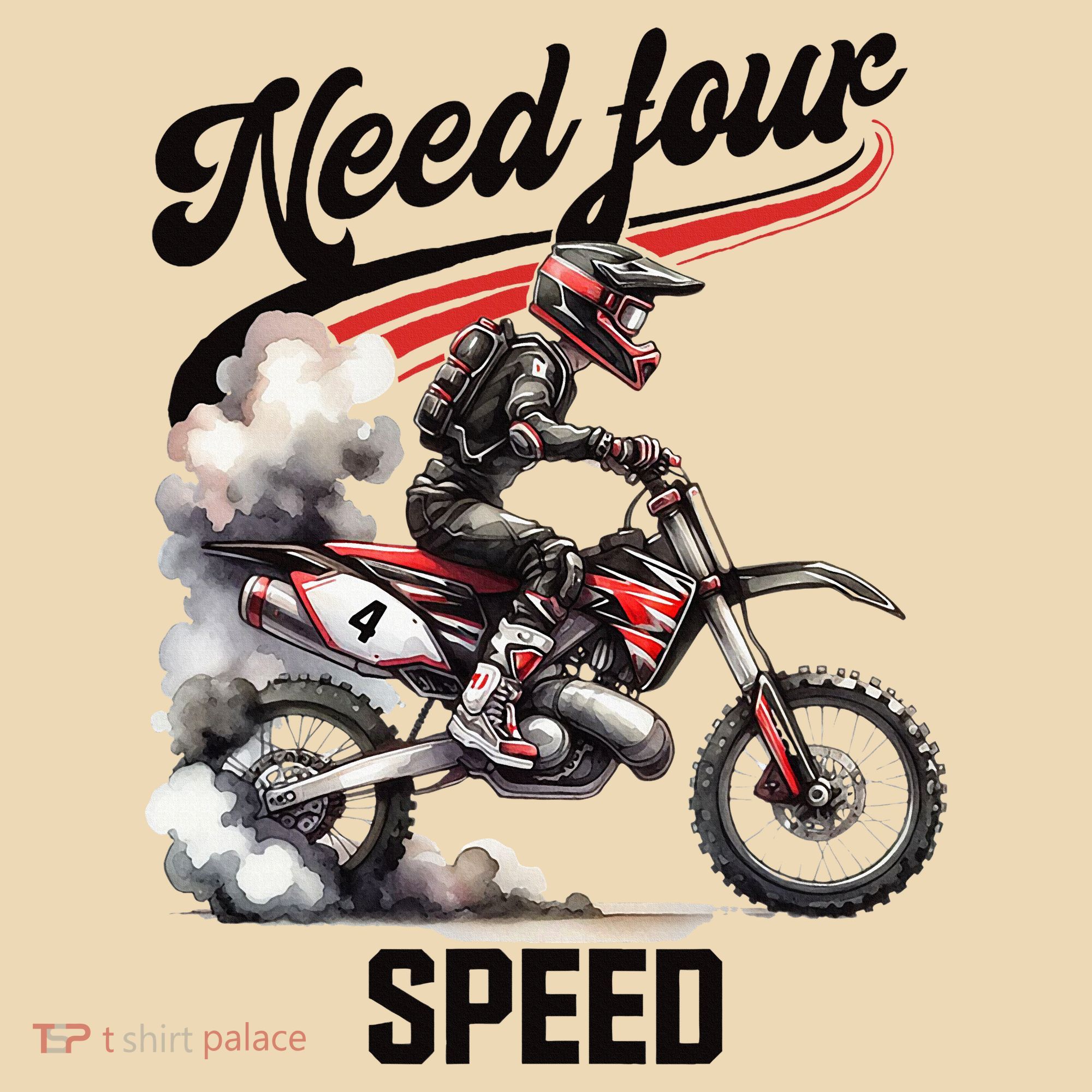 Retro Dirt Bike 4th Birthday Need Four Speed Tote Bag