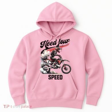 Retro Dirt Bike 4th Birthday Need Four Speed Hoodie