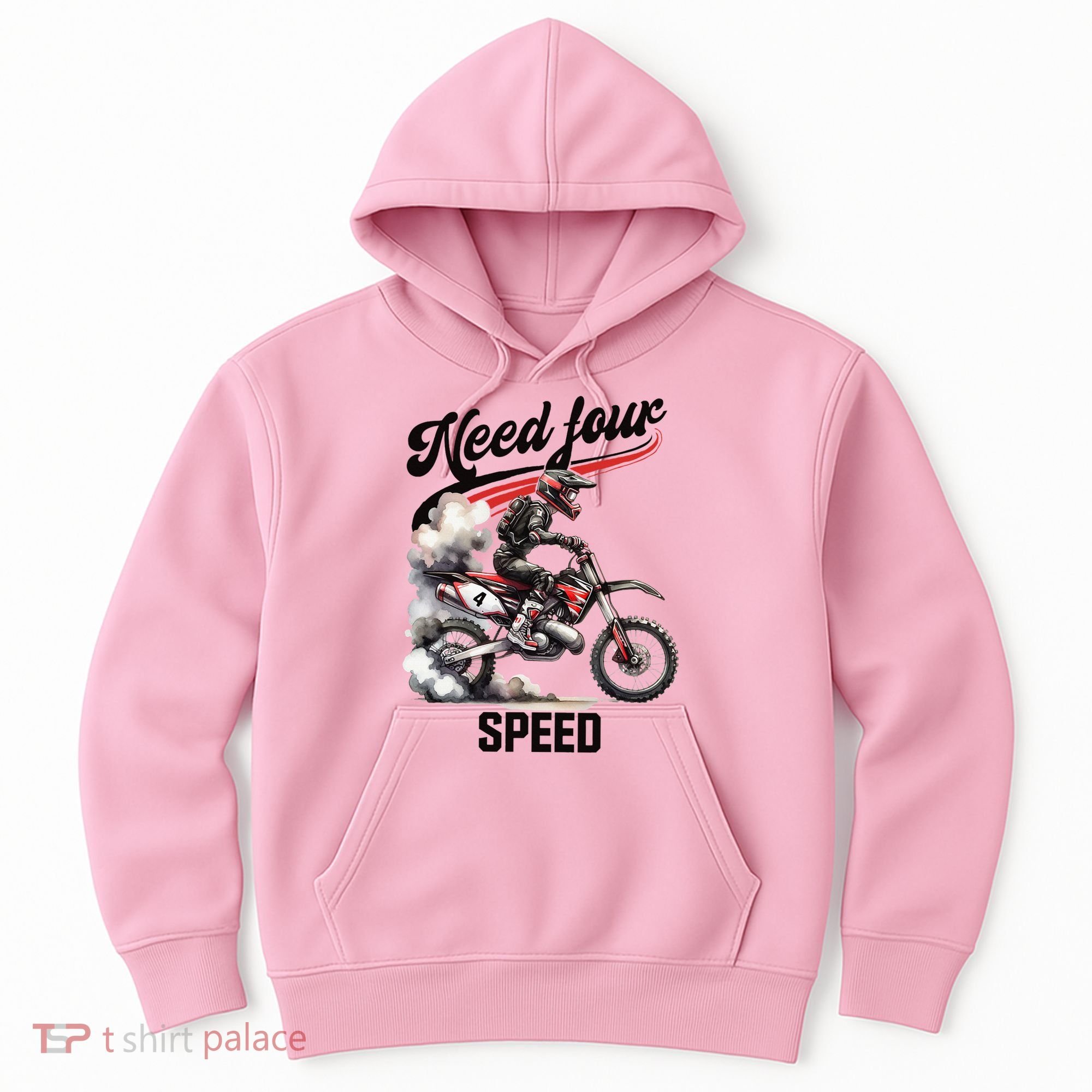 Retro Dirt Bike 4th Birthday Need Four Speed Hoodie
