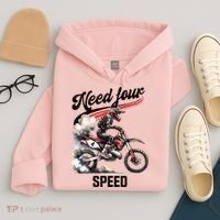 Retro Dirt Bike 4th Birthday Need Four Speed Hoodie thumb 4
