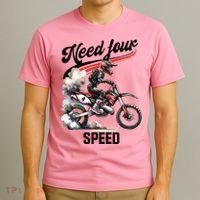 Retro Dirt Bike 4th Birthday Need Four Speed T-Shirt thumb 3