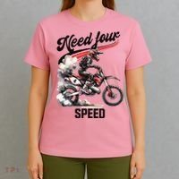 Retro Dirt Bike 4th Birthday Need Four Speed T-Shirt thumb 4