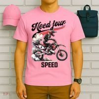 Retro Dirt Bike 4th Birthday Need Four Speed T-Shirt thumb 6