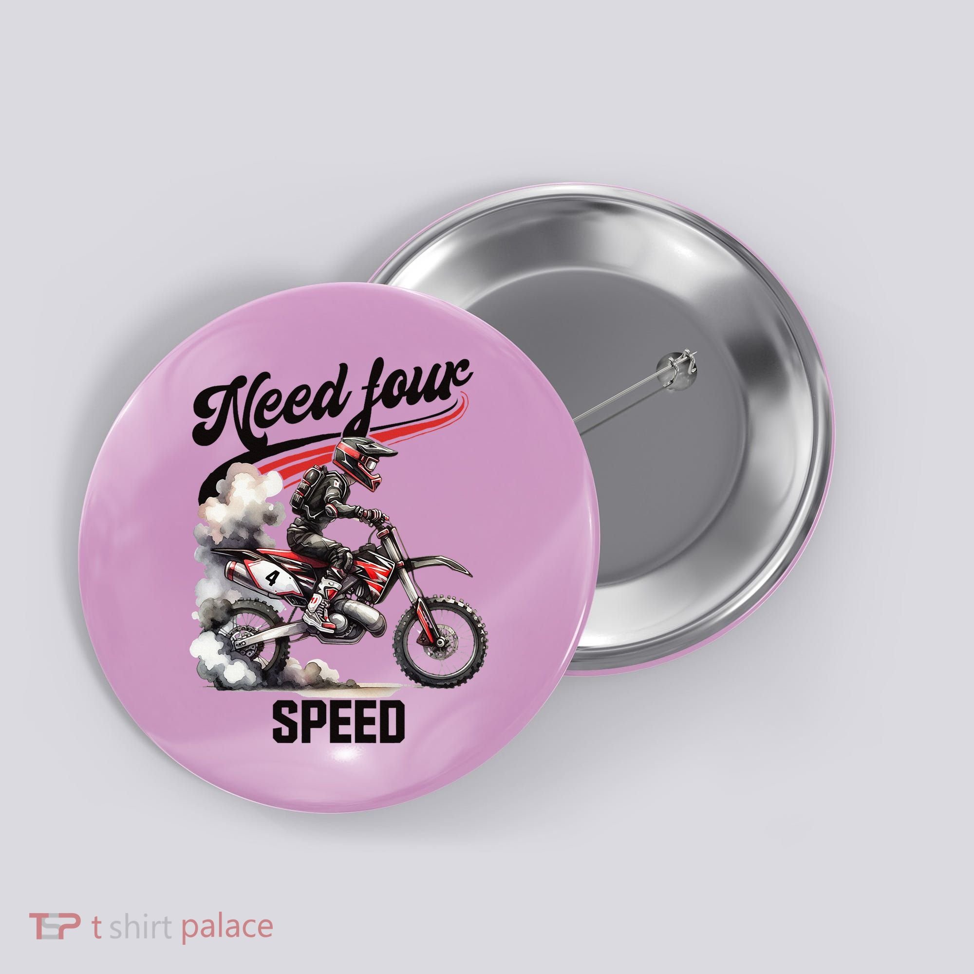 Retro Dirt Bike 4th Birthday Need Four Speed Button