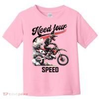 Retro Dirt Bike 4th Birthday Need Four Speed Toddler T-Shirt thumb 0