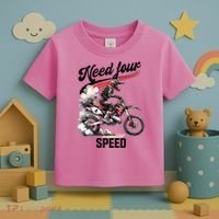 Retro Dirt Bike 4th Birthday Need Four Speed Toddler T-Shirt thumb 3