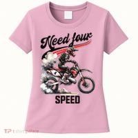 Retro Dirt Bike 4th Birthday Need Four Speed Women's T-Shirt thumb 0