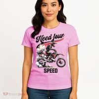 Retro Dirt Bike 4th Birthday Need Four Speed Women's T-Shirt thumb 4