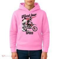 Retro Dirt Bike 4th Birthday Need Four Speed Kids Hoodie thumb 4