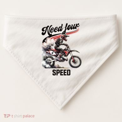 Retro Dirt Bike 4th Birthday Need Four Speed USA-Made Doggie Bandana