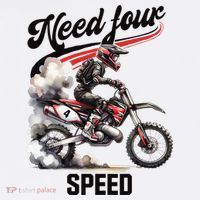 Retro Dirt Bike 4th Birthday Need Four Speed Sweatshirt thumb 3
