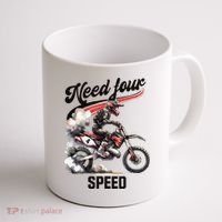 Retro Dirt Bike 4th Birthday Need Four Speed Coffee Mug thumb 1