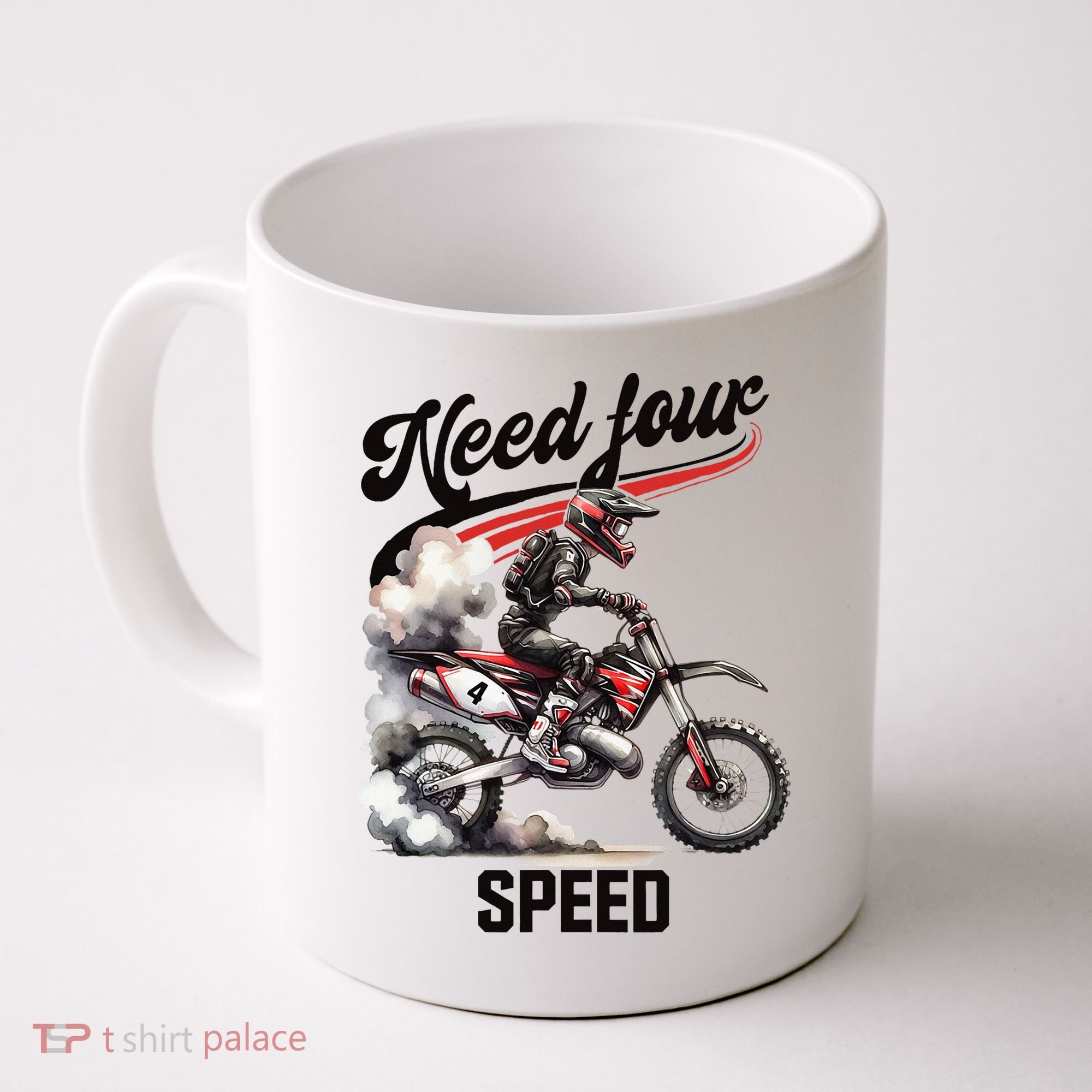 Retro Dirt Bike 4th Birthday Need Four Speed Coffee Mug
