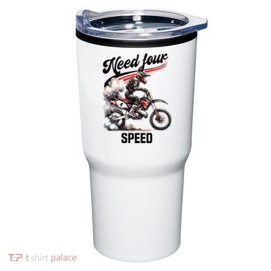 Retro Dirt Bike 4th Birthday Need Four Speed Tumbler