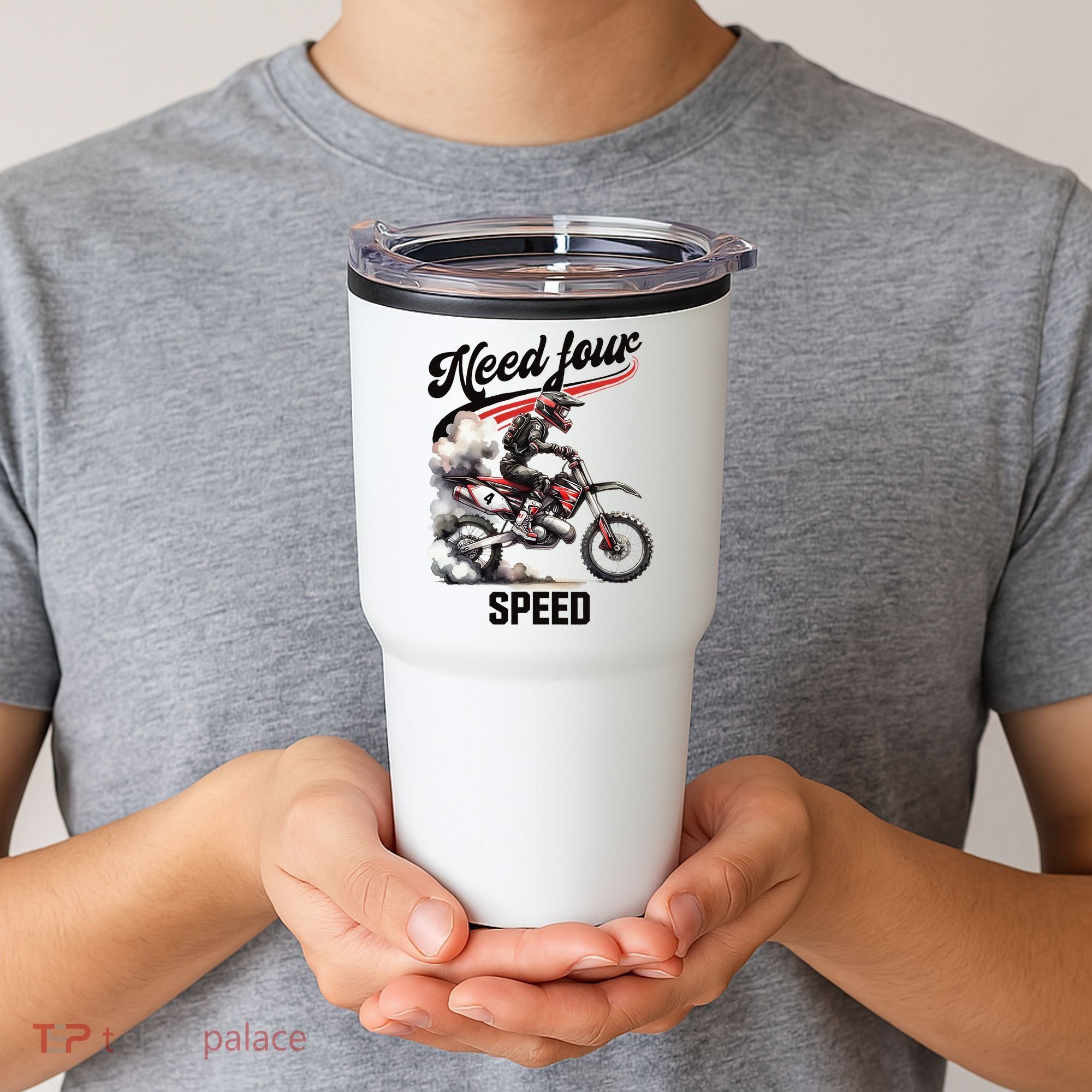 Retro Dirt Bike 4th Birthday Need Four Speed Tumbler