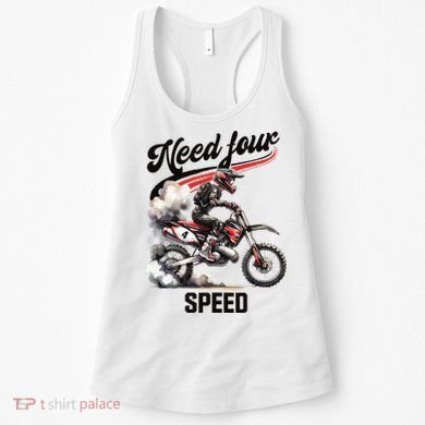 Retro Dirt Bike 4th Birthday Need Four Speed Women's Tank Top