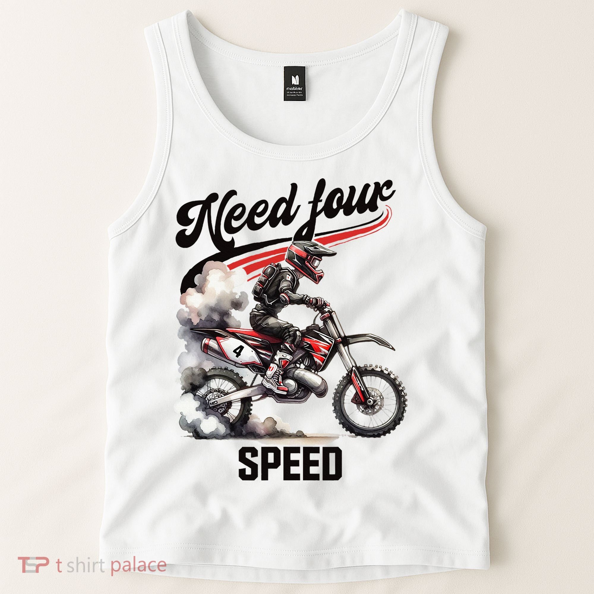 Retro Dirt Bike 4th Birthday Need Four Speed Tank Top