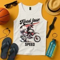 Retro Dirt Bike 4th Birthday Need Four Speed Tank Top thumb 4