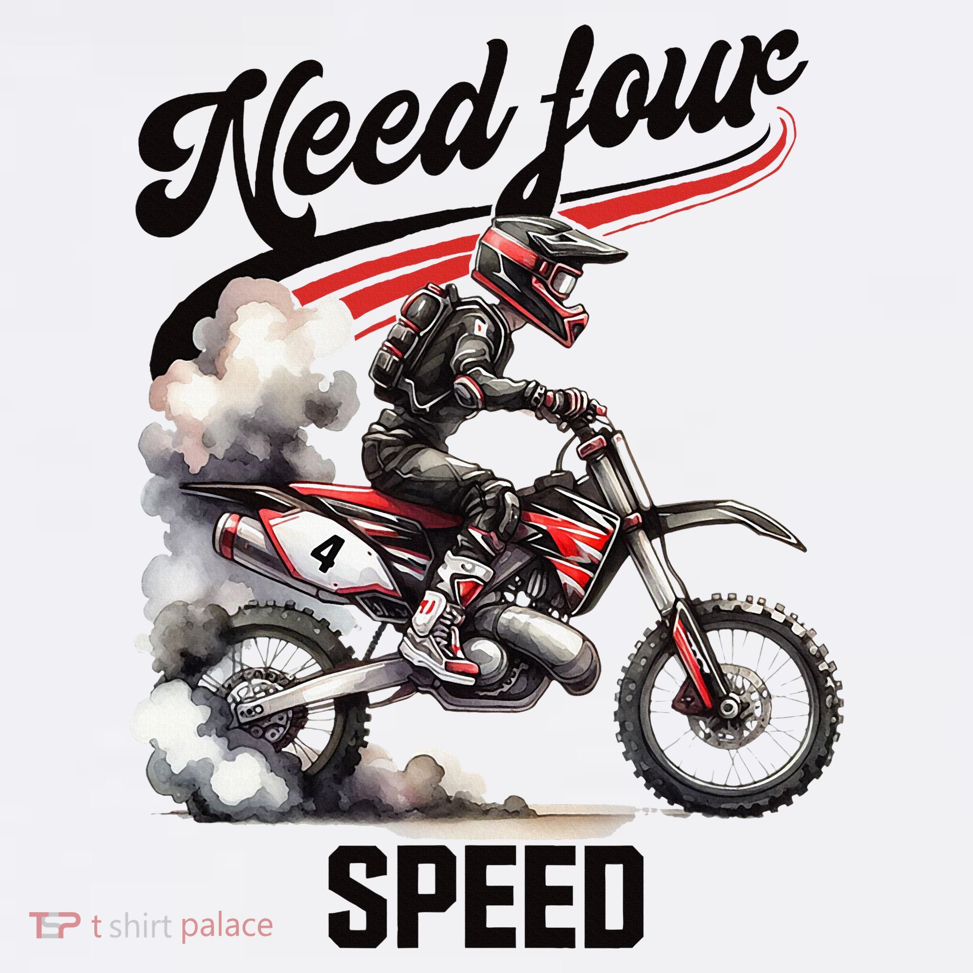 Retro Dirt Bike 4th Birthday Need Four Speed Women's Long Sleeve Shirt