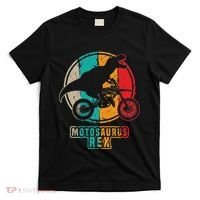 Retro Dirt Bike Motosaurus Motocross Dinosaur Dirtbike Dino T-Shirt thumb 0