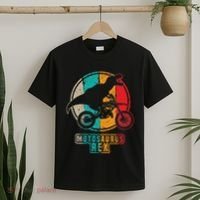 Retro Dirt Bike Motosaurus Motocross Dinosaur Dirtbike Dino T-Shirt thumb 2