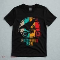 Retro Dirt Bike Motosaurus Motocross Dinosaur Dirtbike Dino T-Shirt thumb 5