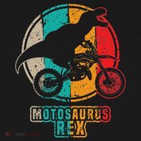 Retro Dirt Bike Motosaurus Motocross Dinosaur Dirtbike Dino Women's Tank Top thumb 5