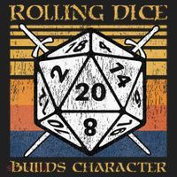Rolling Dice Builds Character Funny Rpg Tabletop Gamer Ladies Heavyweight Boxy Pullover Hoodie thumb 2