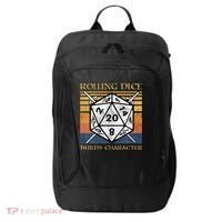 Rolling Dice Builds Character Funny Rpg Tabletop Gamer City Backpack thumb 0