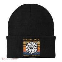 Rolling Dice Builds Character Funny Rpg Tabletop Gamer Beanie thumb 0