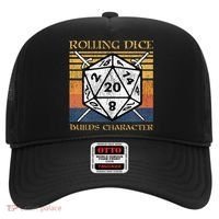 Rolling Dice Builds Character Funny Rpg Tabletop Gamer Hat thumb 0